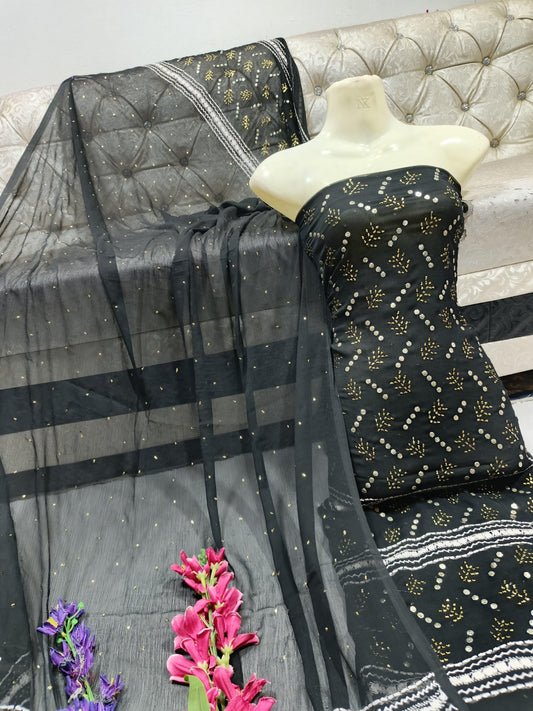 Fancy Suit handmade mirror Embroidery dresses