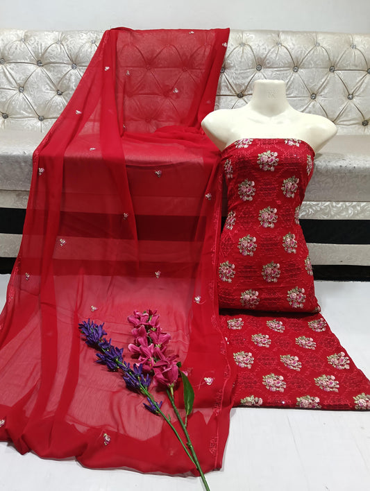 Fancy thread Embroidery and sequence work